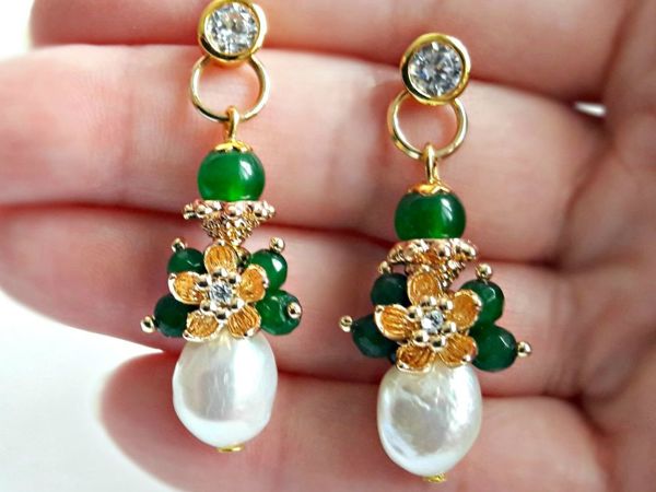 Creating Earrings with Baroque Pearls | Livemaster - handmade