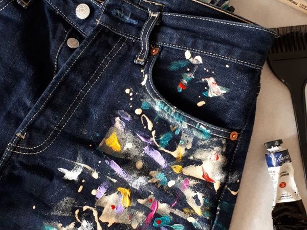 Painting Jeans with Acrylic Paints: DIYs в журнале Ярмарки Мастеров