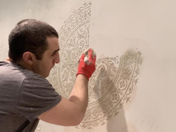 Работаем с трафаретами для стен. Как стыковать рисунок | Ярмарка Мастеров - ручная работа, handmade