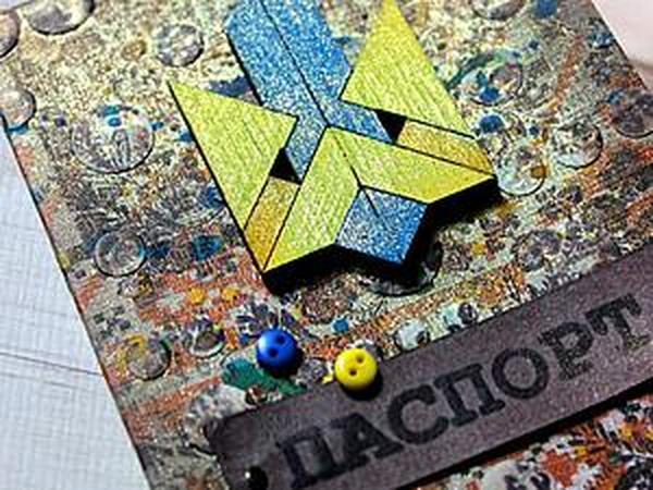 Мастер-класс: микс-медийная обложка на паспорт в украинском стиле | Ярмарка Мастеров - ручная работа, handmade
