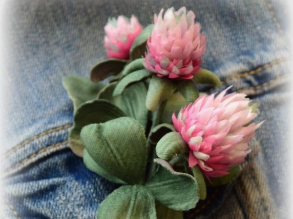 Creating a Little Bouquet of Clovers for Good Luck out of Fabric | Livemaster - handmade