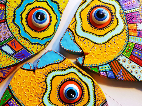 How To Make Decorative Fish From Cardboard (Dot Painting, Cartonage) | Livemaster - handmade