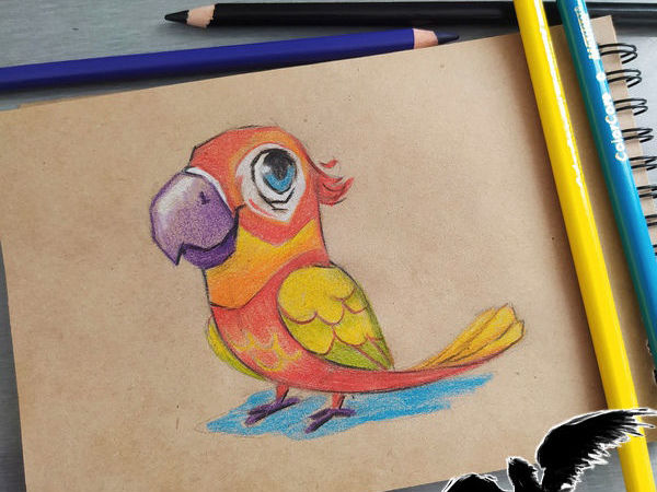 Как нарисовать попугая | Ярмарка Мастеров - ручная работа, handmade