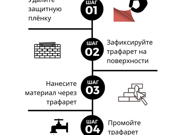Инструкция по работе с трафаретом для штукатурки | Ярмарка Мастеров - ручная работа, handmade
