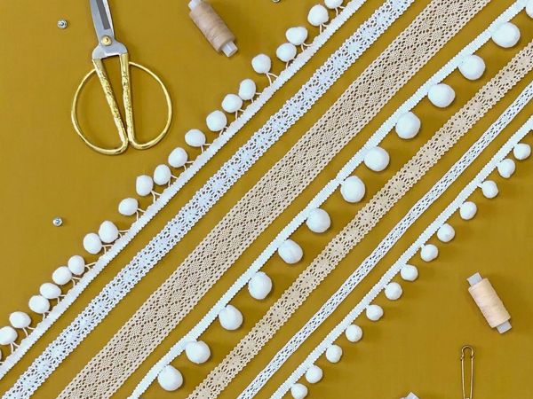 Тесьма с помпонами, кружево | Ярмарка Мастеров - ручная работа, handmade