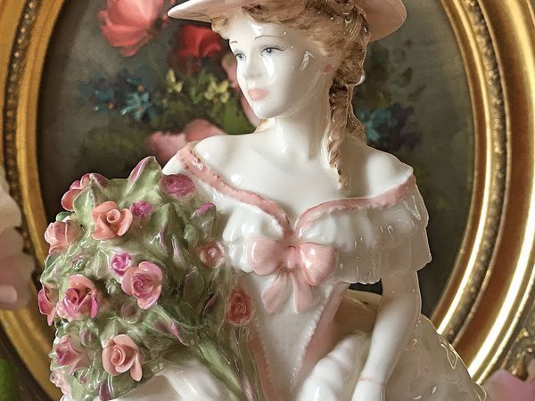 Эксклюзивная редкая статуэтка Девушка с розами COALPORT | Ярмарка Мастеров - ручная работа, handmade
