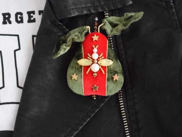Видео Бархатная брошь в стиле GUCCI милитари | Ярмарка Мастеров - ручная работа, handmade
