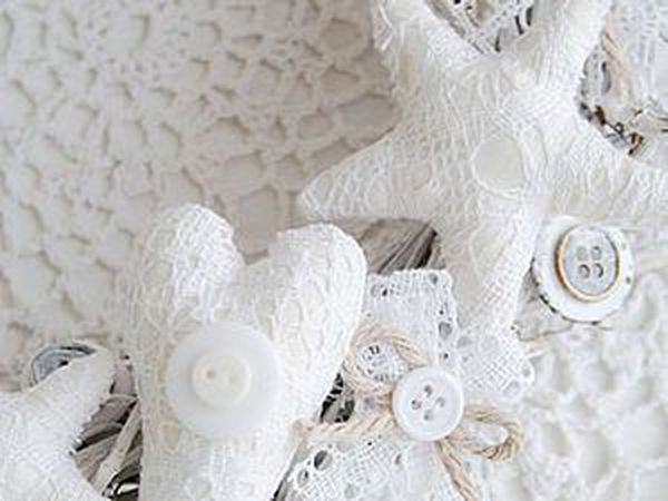 How to Make a Shabby Interior Wreath with Stars | Livemaster - handmade