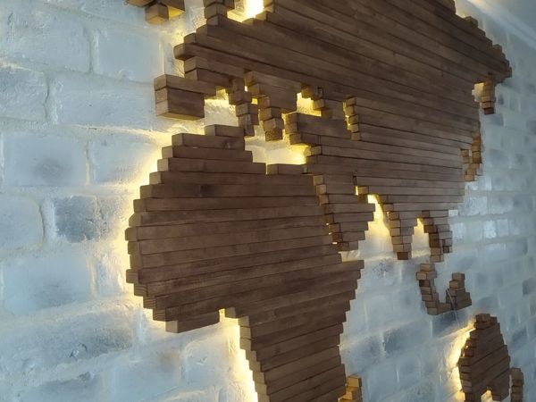 Карта мира — панно на стену | Ярмарка Мастеров - ручная работа, handmade