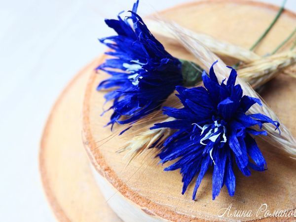 Video Tutorial: Corrugated Paper Cornflowers | Ярмарка Мастеров - ручная работа, handmade