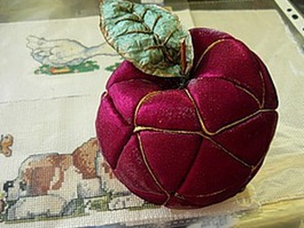 Делаем яблоко в технике «лоскутком по пенопласту» | Ярмарка Мастеров - ручная работа, handmade