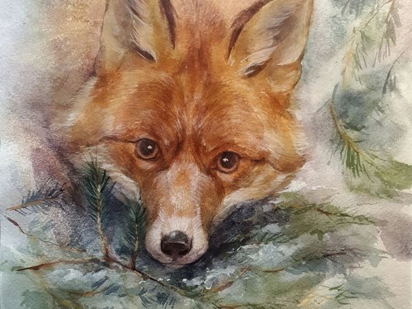 How to Paint a Watercolor Fox Portrait | Livemaster - handmade