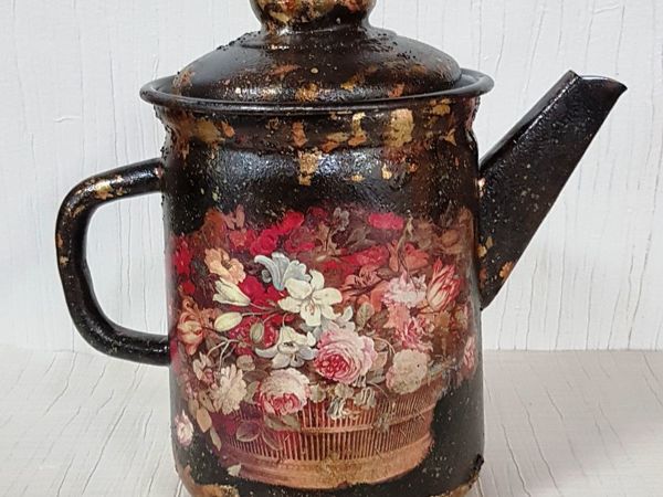 Новый МК! «Старинный кофейник» декупаж | Ярмарка Мастеров - ручная работа, handmade