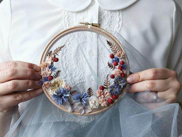 Floral Wreaths in Hoops By Olga Prinku | Livemaster - handmade