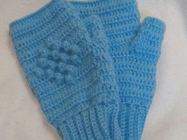 Вяжем митенки крючком | Ярмарка Мастеров - ручная работа, handmade