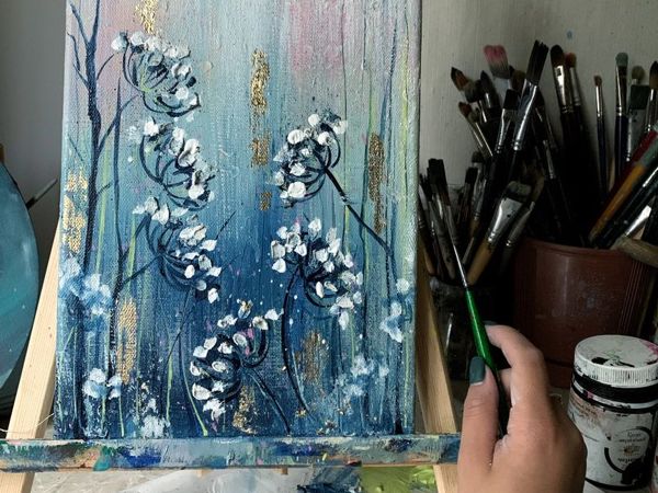 Создаем интерьерную картину с поталью | Ярмарка Мастеров - ручная работа, handmade