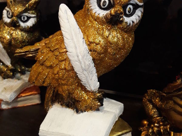 Статуэтка Филин ученый на книгах | Ярмарка Мастеров - ручная работа, handmade