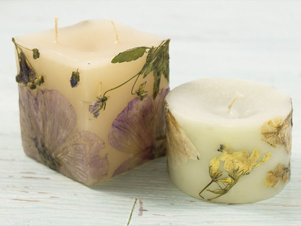 Decorating Candles with Dried Flowers | Livemaster - handmade