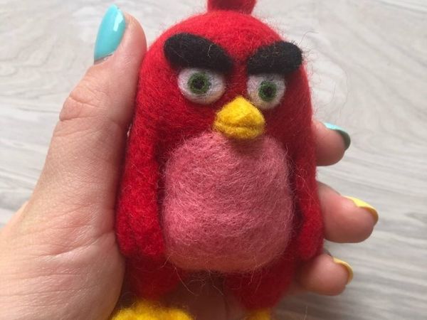 Валяем игрушку из шерсти: птичка Рэд (Angry Birds) | Ярмарка Мастеров - ручная работа, handmade