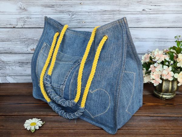 Сумка из джинсов | Ярмарка Мастеров - ручная работа, handmade