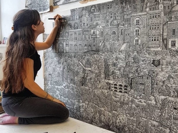 Художница Olivia Kemp красота гелевой ручкой | Ярмарка Мастеров - ручная работа, handmade