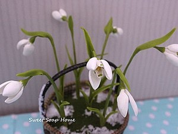 Новинка нашей студии - керамическая флористика (цветы из холодного фарфора) -Букет подснежников! | Ярмарка Мастеров - ручная работа, handmade