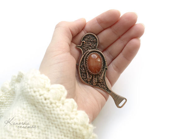 Птица прилетела) Новая брошь. | Ярмарка Мастеров - ручная работа, handmade