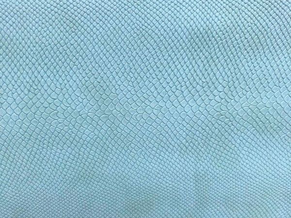 Сочетание пепельно-голубого кожзама с тканями внутренней отделки | Ярмарка Мастеров - ручная работа, handmade