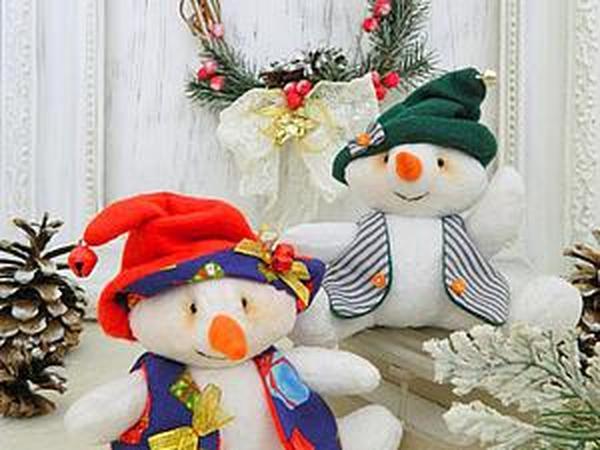 Шьем небольшого снеговичка | Ярмарка Мастеров - ручная работа, handmade