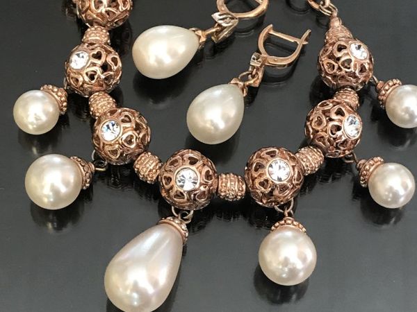 Браслет с жемчугом Богемия | Ярмарка Мастеров - ручная работа, handmade