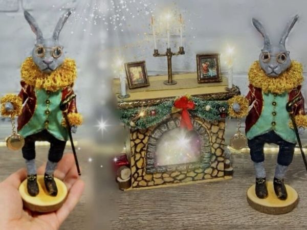 Кролик из ваты своими руками. Ватная игрушка. DIY | Ярмарка Мастеров - ручная работа, handmade