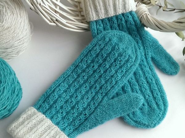Варежки Бирюза снова в продаже! | Ярмарка Мастеров - ручная работа, handmade