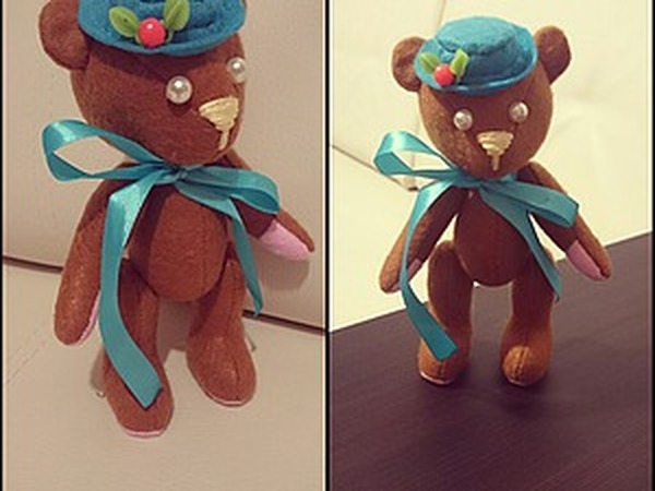 Необычный Мишка Тедди из обычного фетра | Ярмарка Мастеров - ручная работа, handmade