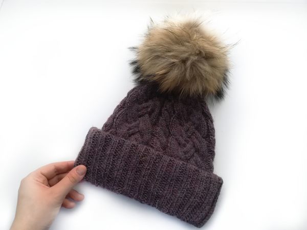 Вяжем красивую шапку с косами | Ярмарка Мастеров - ручная работа, handmade