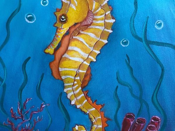 Сказка моря. Цикл Экзотические рыбки. Морской конек | Ярмарка Мастеров - ручная работа, handmade