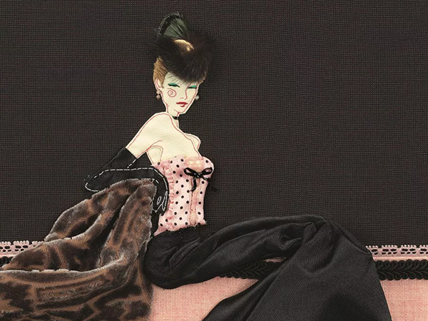 Fashion Paintings by Paula Sanz Caballero: Ironic Themes of Fabric Samples | Livemaster - handmade