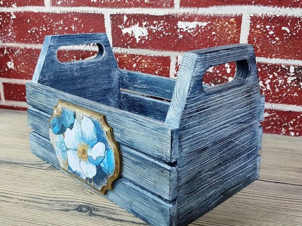 Сосновый ящик в стиле «Прованс» | Ярмарка Мастеров - ручная работа, handmade