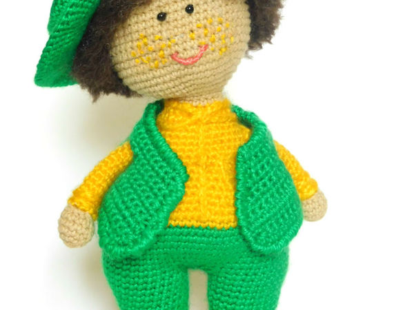 Вязаная игрушка Мальчишка | Ярмарка Мастеров - ручная работа, handmade