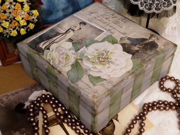 «Письма Адель» шкатулка в технике декупаж | Ярмарка Мастеров - ручная работа, handmade