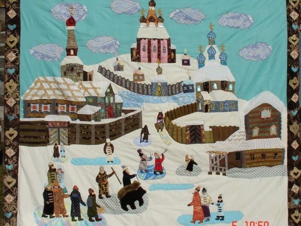 Печворк лоскутное панно