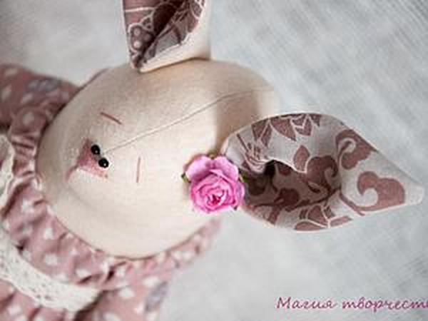 Зайка в розовом | Ярмарка Мастеров - ручная работа, handmade