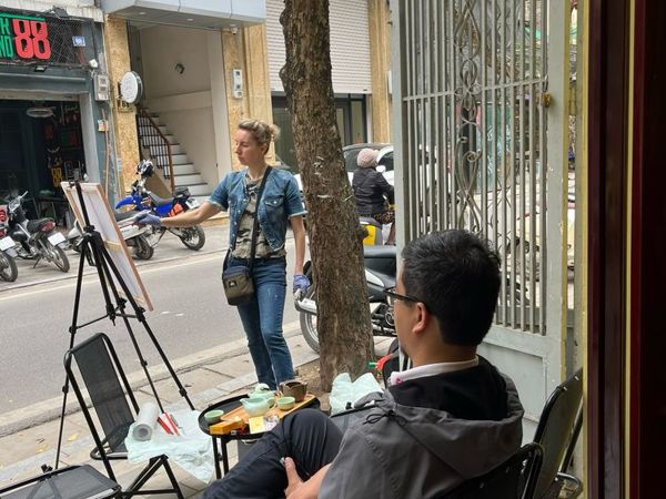 Пишу портрет на улице Ханоя | Ярмарка Мастеров - ручная работа, handmade