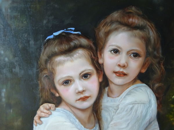 Окончание картины А. В. Бугро  «Две сестры»  100 на 80 | Ярмарка Мастеров - ручная работа, handmade
