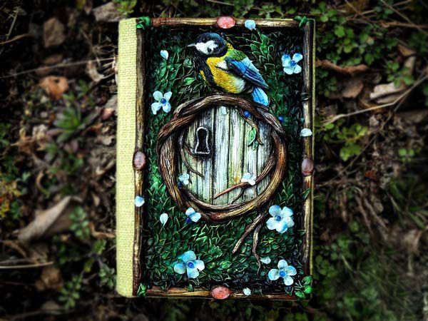 Дверь в лес: этапы создания обложки из полимерной глины для блокнота Forest Door | Ярмарка Мастеров - ручная работа, handmade