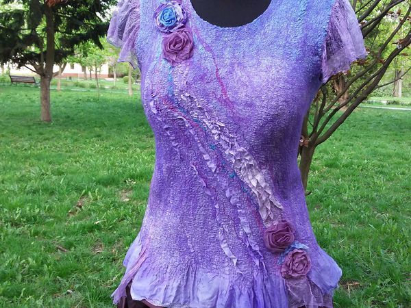Видеозарисовка: валяный топ Twilight roses | Ярмарка Мастеров - ручная работа, handmade
