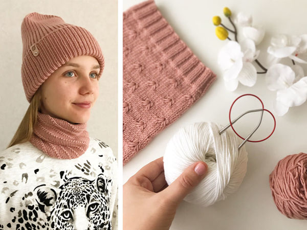 Вяжем снуд. Два простых узора | Ярмарка Мастеров - ручная работа, handmade
