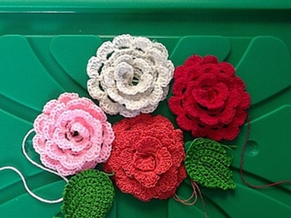 Вязание розы крючком для начинающих. | Ярмарка Мастеров - ручная работа, handmade