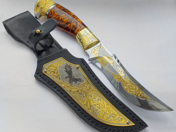 Нож украшенный «Орел» № 6. Златоуст z10735 | Ярмарка Мастеров - ручная работа, handmade