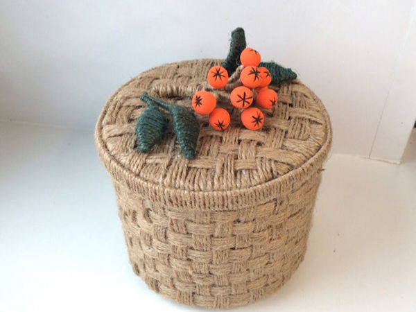 Making Basket of Jute, Cardboard with your own Hands | Livemaster - handmade