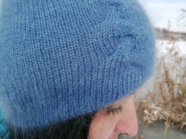 Старт аукциона на шапочку с теневой косой | Ярмарка Мастеров - ручная работа, handmade